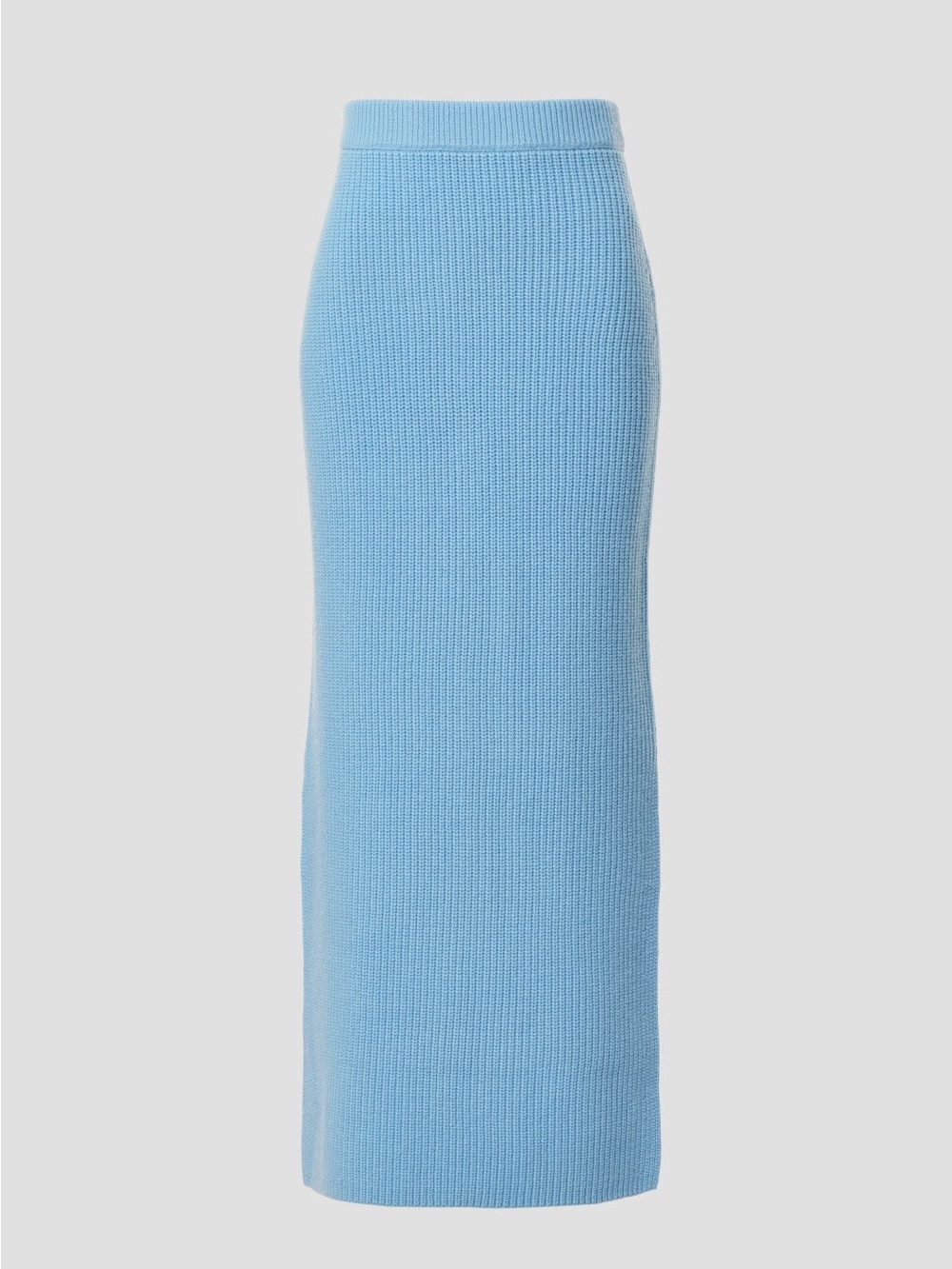 Ribbed Maxi Skirt in Light Blue - Picture 2 of 6